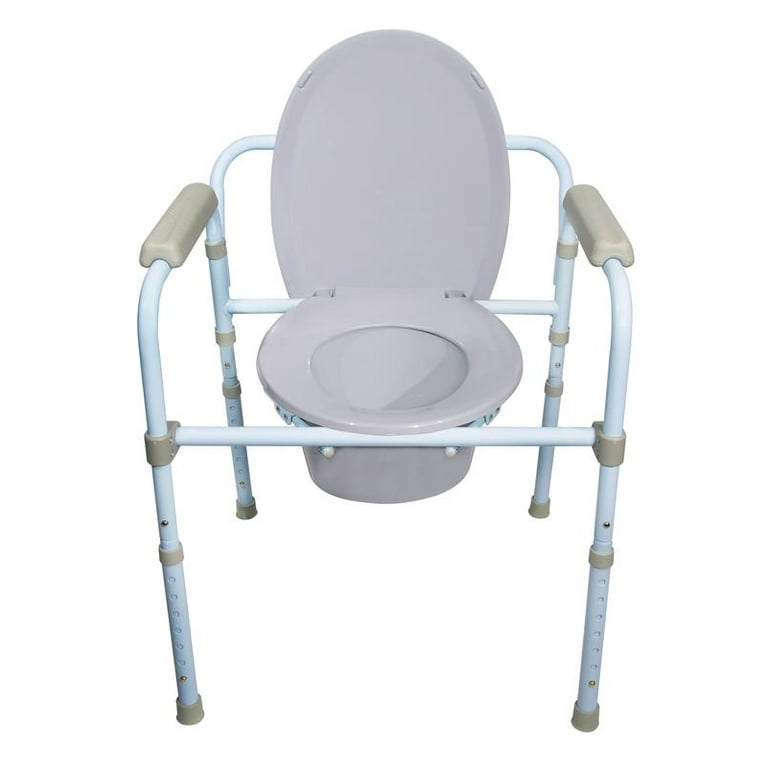 ZH-VBC Commode Toilet Wheelchair with Toilet Bucket Toilet Seat