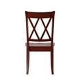 thumbnail image 3 of Weston Home Farmhouse Dining Chair with Cross Back, Set of 2, Berry Red, 3 of 7