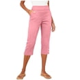 thumbnail image 5 of Posijego Womens High Waist Capri Sweatpants Straight Leg Capri Pants Stretch Jogger Yoga Athletic Cropped Pants with Pockets, 5 of 9