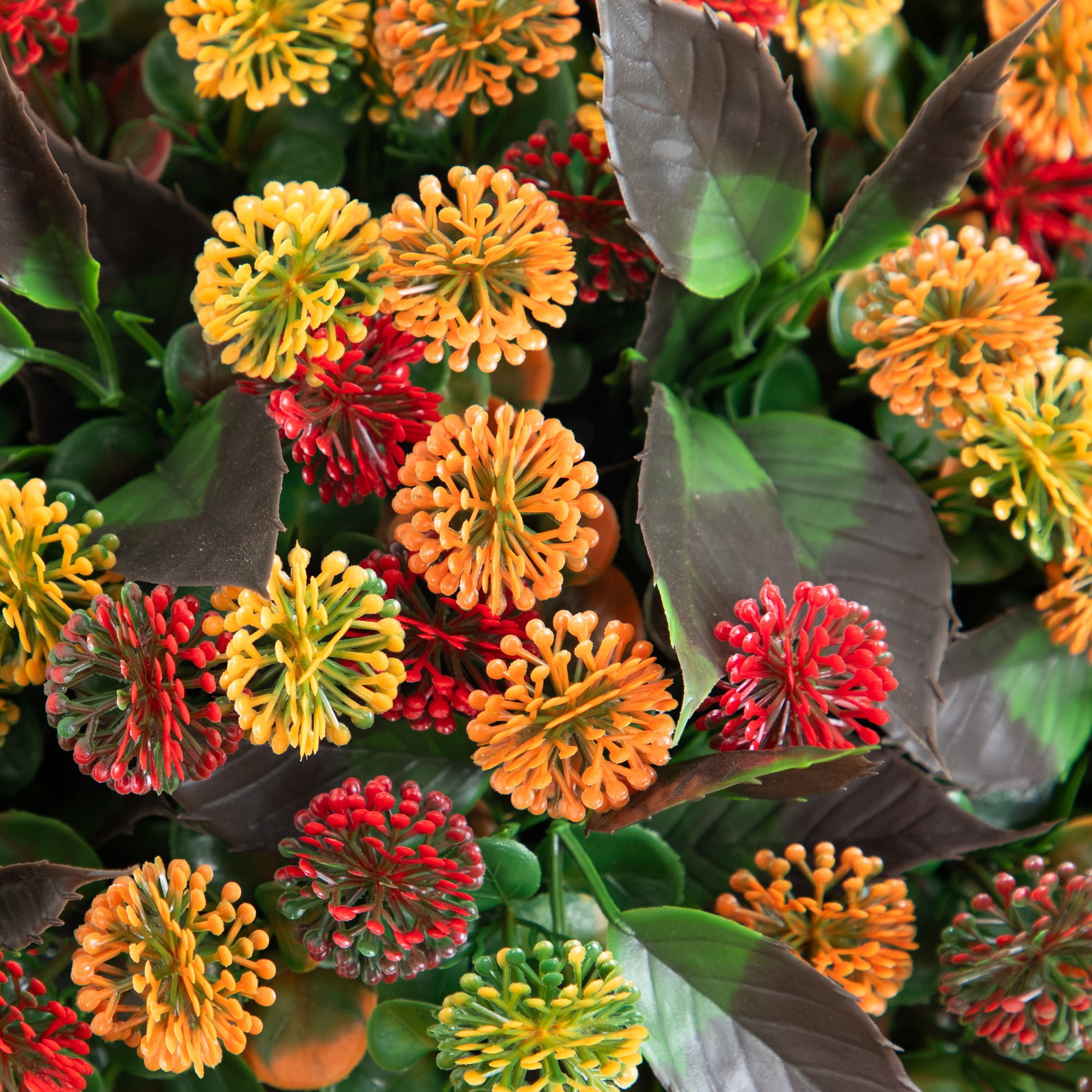 16in. UV Resistant Autumn Artificial Mixed Fall Mum Plant in Pot (Indoor/Outdoor)