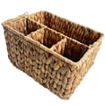 thumbnail image 1 of UPOUART Woven Utensil Holder Multi Compartment Cutlery Organizer Basket with Foldable Handle for Kitchen and Dining Storage, 1 of 7