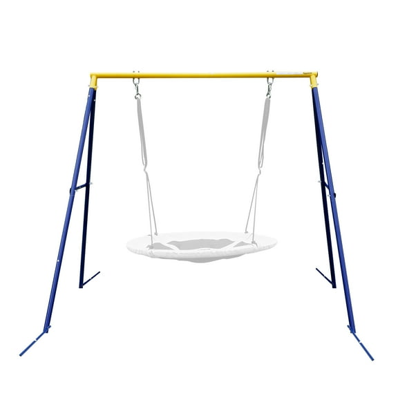 Hishine A frame Swing stand,heavy duty sturdy frame,large size with ground anchored ,all weather usage
