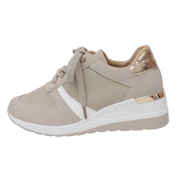 NOKIO Women’s 2025 Fashion Athletic Sneakers Thick Platform Casual Sports Shoes Europe USA Trendy Thick-Sole Gym Walking Shoes