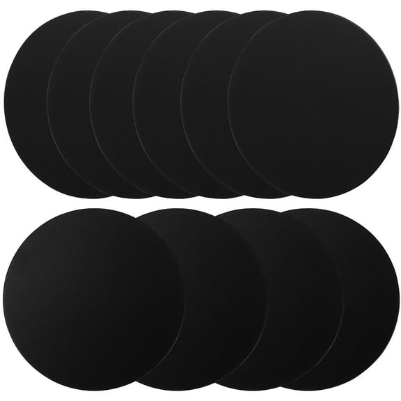 BESTOYARD 20Pcs Black Adhesive Phone Metal Sticker Round Disc for Vehicle Magnetic Holder