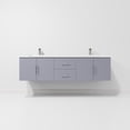 thumbnail image 5 of Geneva 72 in. W Dark Grey Double Bath Vanity, White Quartz Top, and Faucet Set, 5 of 11