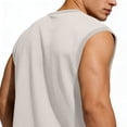 thumbnail image 6 of USNSM (M-5XL) Mens Big and Tall Workout Tank Tops Cotton Cut Off Sleeveless Muscle Shirts Gym Athletic Running T Shirt White XXL, 6 of 7