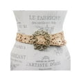 thumbnail image 1 of Leatherock Soft Hand Perforated Leather Belt with Floral Rhinestone buckle, 1 of 2