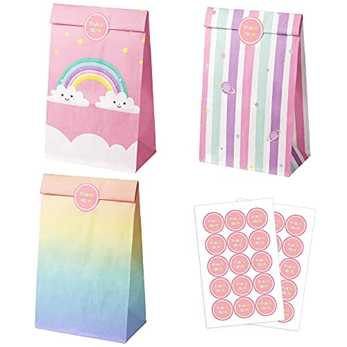 Uniceworld 12 Pcs Mixed Emoji Gift Bags Party Favor Bags for Childrens Birthday Party Gift 6 Style Party Bags with Handle