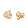 thumbnail image 3 of Brass Ear Nuts Earring Backs with Loop Long-Lasting Plated Real 18K Gold Plated 8.3x7x3.7mm Hole: 0.8mm, 3 of 3