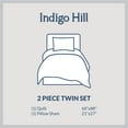 thumbnail image 3 of Indigo Hill Cotton Comfort 2 Piece Quilt Set with Pillow Sham, Gauze Blanket Classic Modern Bedding, White, Twin, 3 of 8