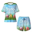thumbnail image 4 of Lsque Happy Easter Women's Short-Sleeved Pajama Set - 2 Piece Soft and Lightweight Sleepwear Set-X-Large, 4 of 9
