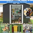 thumbnail image 3 of HOGYME 8'x12' Large Outdoor Storage Shed Metal Garden Shed Galvanized Steel with Lockable Doors for Backyard Patio Lawnmower, Black, 3 of 14