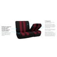 thumbnail image 4 of FH Group Striking Striped Seat Covers fro Auto, 2 Headrest Cover Full Set,  Black and Burgundy, 4 of 6