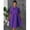 Purple, variant on Plus Size Purple Bow Neck Short Sleeve Mesh Patchwork A-Line Dress