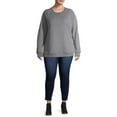 thumbnail image 2 of Terra & Sky Womens Plus Size Fleece Athleisure Sweatshirt 2-Pack, 2 of 11