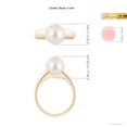 thumbnail image 5 of ANGARA Solitaire Freshwater Cultured Pearl Dome Ring in 14K Yellow Gold for Women | June Birthstone, Birthday, Anniversary, Jewelry Gift for Women | Pearl Ring, 5 of 8