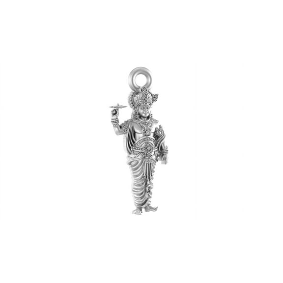 Sterling Silver (92.5% purity) God Krishna/Bal Gopal/Radha Krishna Pendant for Men & Women Pure Silver Lord krishan/Radha Krishna/Bal Gopal Locket for  INCLUDING Silver Chain