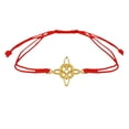 thumbnail image 1 of Vangania Pulsera de Hilo Rojo con Dije Nudo de Bruja de Oro Laminado Ajustable, 1 of 5