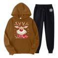 thumbnail image 1 of WILLBEST Womens Pants Womens Two Piece Outfits Sets Hoodie Sweatshirt and Long Sweatpants Jogger Workout Set Fall Tracksuit Sweatsuits Cargo Scrub Pants, 1 of 2