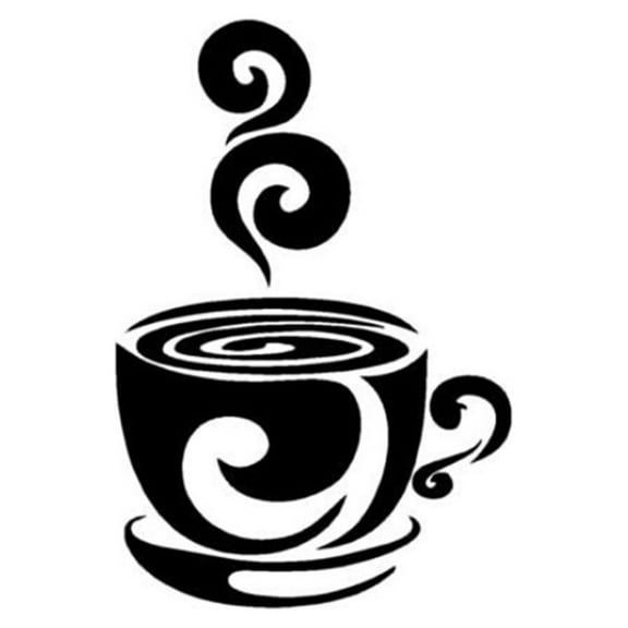 Coffee Cup of Joe Vinyl Decal Sticker | Walls Cars Trucks Vans Laptops | Black Vinyl Decal | 8.5-Inches By 5.7-Inches