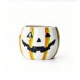thumbnail image 6 of Halloween Ceramic Pumpkin Candle Holders, Striped Jack O Lantern Mini Planter Decor for Fall Tabletop, 6 of 7