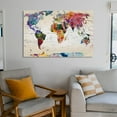 thumbnail image 6 of Watercolor World Map Canvas Art Poster And Wall Art Picture Print Modern Family Bedroom Decor Posters,Unframe-style,28×41inch (70×105cm), 6 of 8