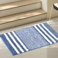 thumbnail image 5 of sruoe Bathroom Rugs, Bath Mat for Bathroom Floor 1pcs, Bath Mats for Bathroom Floor Non Slip Non Skid, Rectangular Polyester Floor Mat for Bath Door Household, Blue, 5 of 7