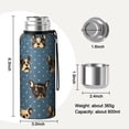 thumbnail image 7 of 20 Oz French Bulldogs Blue Coffee Tumbler Double Wall Insulated Stainless Steel Water Bottle | Metal Reusable Thermoses Flask with Cup Cap | Leak & Sweat Proof with Anti-Dust Lid, 7 of 7