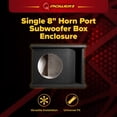 thumbnail image 2 of QPower 8 Inch Single Horn Ported Subwoofer Box Enclosure, 5/8 Inch MDF, Black Carpet, 2 of 7
