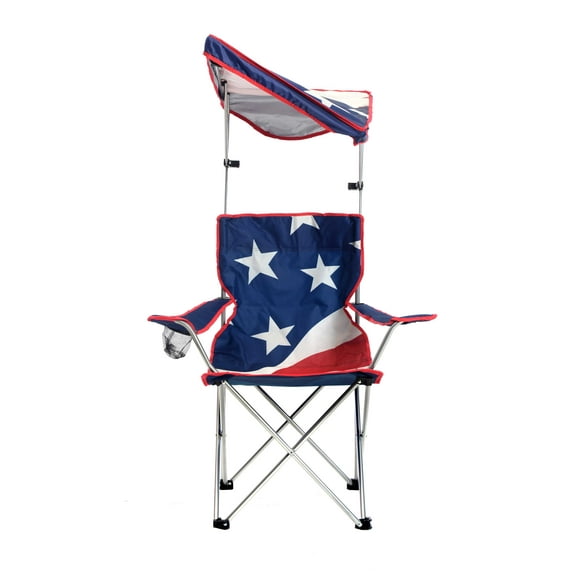 Quik Shade Canopy 0.8'L X 0.8'W X 1.3'H Folding Shade Chair In American Flag