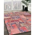 thumbnail image 2 of Ahgly Company Indoor Rectangle Abstract Dark Salmon Pink Patchwork Area Rugs, 7' x 9', 2 of 6