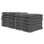 Quba Linen 100% Cotton Wash Cloths 12 Pack Bath Washcloth Facecloths, 12x12 Inches Large Bathroom Wash Cloth - Extra-Absorbent | Fingertip Towel | Hotel Towel| Spa Towel |