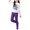 Purple, variant on Eleanos Kids Girl High Elasticity Denim Pants Trousers Children Pencil Pants
