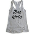 thumbnail image 1 of Bae Watch Tank Top, Ladies Racerback Tank Top, Beach Tank, Vacation Tank, Vacay Tank, Bae Tank, Pun Tank, Heather Gray, X-Large, 1 of 3