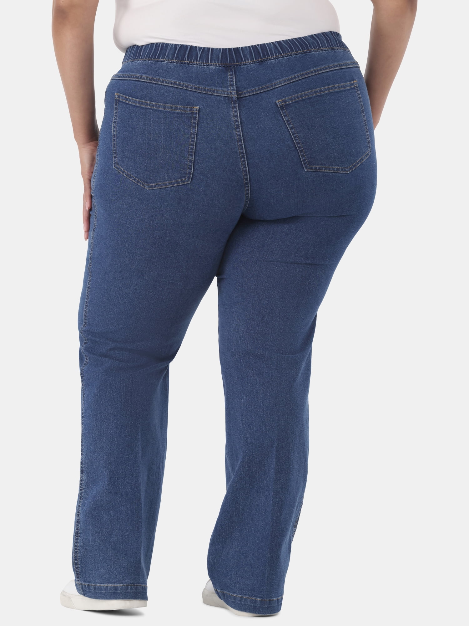 JMS Just My Size by Hanes Women's Plus Size 4 Pocket Bootcut Jeans, Single and 2-Pack