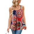 thumbnail image 1 of Charmo Womens Flowy Pleated Camisole Built in Bra Adjustable Straps Loose Tank Tops S-3XL, 1 of 6