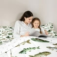 thumbnail image 5 of Feelyou Cartoon Pike Fish Twin Comforter Sets, Hunting and Fishing Bedding Set, 2 Pieces, 5 of 8