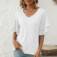 thumbnail image 5 of Summer Fashion Plus Size T-shirts for Women Casual Short Sleeve Loose Blouse, 5 of 6