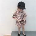 thumbnail image 4 of WOYY Toddler Girls Leopard Summer Clothes Set T Shirt & Shorts 2Pcs Outfits, Sizes 2-3T, 4 of 8