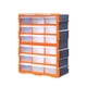thumbnail image 4 of Cajonera organizadora portátil para herramientas, joyas y objetos pequeños. Cajonera naranja de 18 cajones, 4 of 9