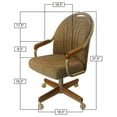 thumbnail image 2 of Caster Chair Company Britney Swivel Tilt Caster Arm Chair in Wheat Tweed Fabric, 2 of 8