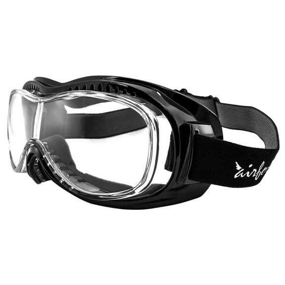 Pacific Coast Airfoil Black Goggles With Anti Fog Clear Polycarbonate Lens With - One Size