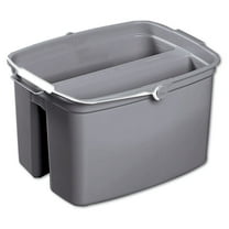 Rubbermaid Double Utility Pail Commercial - Dual Bucket, Heavy Duty - 17 Qt, Gray