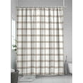thumbnail image 5 of Light Brown Shower Curtain, Checkered Waterproof Shower Curtain Set with 12 Hooks Lightweight Washable Fabric Shower Curtains for Bathroom 72x72 Inches, 5 of 6