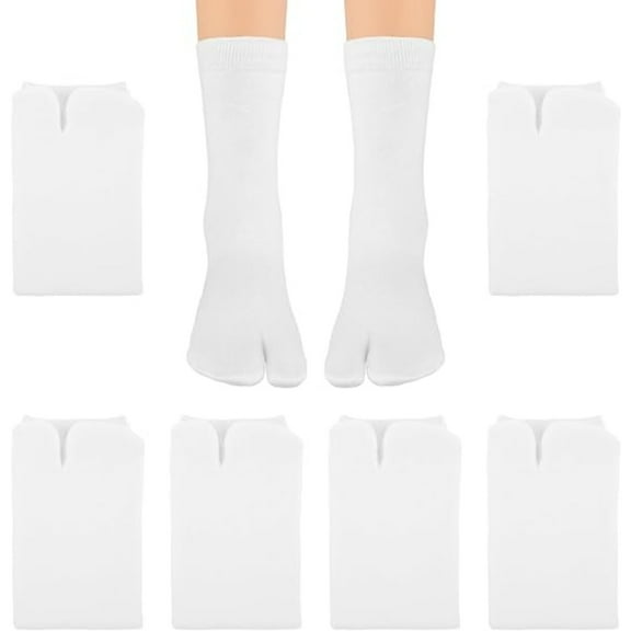 6 Pairs Breathable Tabi Socks, Cotton Split-Toe Non-Slip Grip Ankle Socks for Flip Flops, Yoga, Home - Women & Men