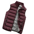 thumbnail image 1 of Men Autumn Winter Coat Padded Cotton Vest Warm Hooded Thick Vest Tops Jacket XL, 1 of 4