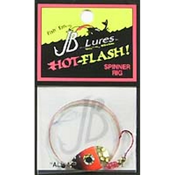 JB Lures Hot Flash 3 Gold Orange and Black Spinner Rig, Fishing Rigs