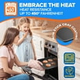 thumbnail image 4 of Stackable Baking Pan Set - Deluxe Nonstick White Marble Coating, Carbon Steel Bakeware Set, Recipe Booklet Included, Oven Safe (Up to 450° F), Set of 7 - Black, 4 of 4