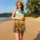 thumbnail image 3 of Fotbe Field Style Bicycle Young Sunflower Vestido de Verano sin Mangas para Mujer – Vestido Midi Línea A, Estilo Camiseta Floral, Vestido Playero Casual y Fluido, 3 of 7