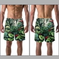 thumbnail image 3 of luoweisi Men's Beach Shorts Quick Dry Swim Trunks with Mesh Lining Tropical Plants L, 3 of 5